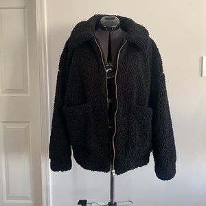 Wild Fable Black Teddy Jacket size XS
